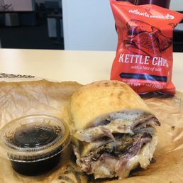 Steakhouse Panini with Au Jus and Chips Steakhouse Panini with Au Jus and Chips