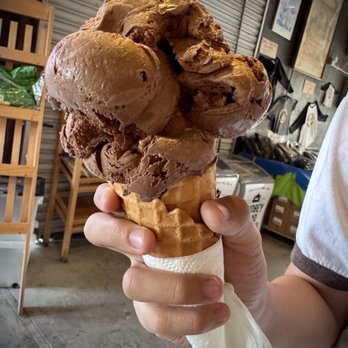Snow Goose Produce - *SINGLE* Scoop of Lopez Island Chocolate Peanut Butter Swirl in a cone - Fruits & Veggies Near Me - Mount Vernon, Washington Snow Goose Produce - *SINGLE* Scoop of Lopez Island Chocolate Peanut Butter Swirl in a cone - Fruits & Veggies Near Me - Mount Vernon, Washington