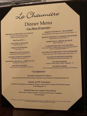 Menu photo 6 La Chaumiere Washington, DC, DC Menu photo 6 La Chaumiere Washington, DC, DC
