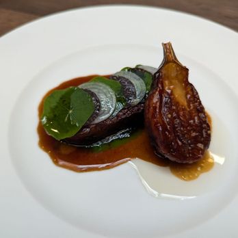 Benu - Main entree: Beef Ribs and Eggplant - Asian Fusion Near Me - San Francisco, California Benu - Main entree: Beef Ribs and Eggplant - Asian Fusion Near Me - San Francisco, California
