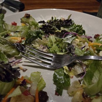 J. Alexander's - House salad which is half eaten, haha - New American Near Me - Boca Raton, Florida