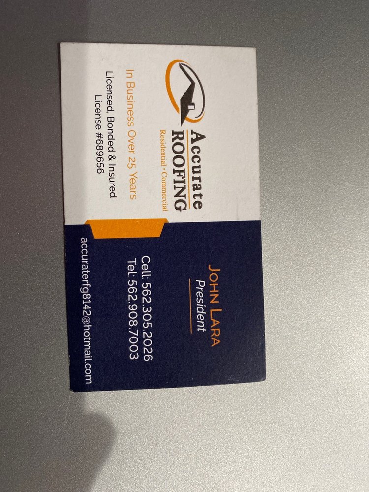 Slide of Accurate Roofing