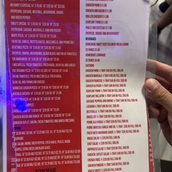 Anthonys - Menu - Pizza Near Me - Greer, South Carolina