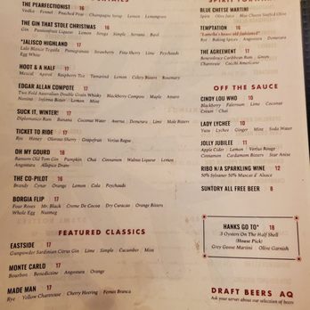 Lamella Tavern - Menu - Cocktail Bars Near Me - San Jose, California
