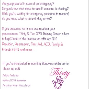 Thirty & Two - CPR Classes Near Me Thirty & Two - CPR Classes Near Me