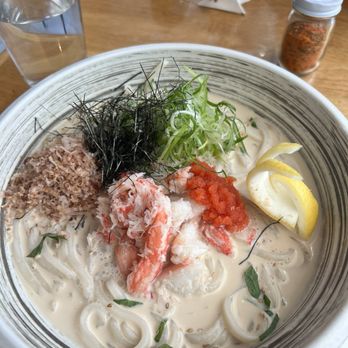 Futago Udon - Cold Mentaiko Udon - Japanese Near Me - Boston, Massachusetts