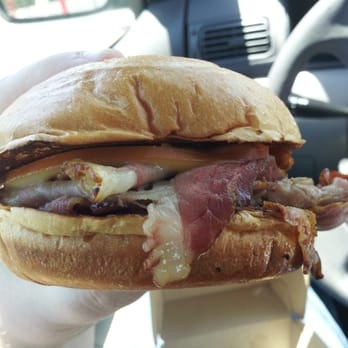 Arby's - Smokehouse Brisket sandwich.  Really good and tasty but a bit skimp for the price ($5.89). - Fast Food Near Me - San Diego, California