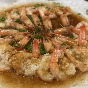 Hunan Bistro - Garlic shrimp over clear noodles - Chinese Near Me - Plano, Texas