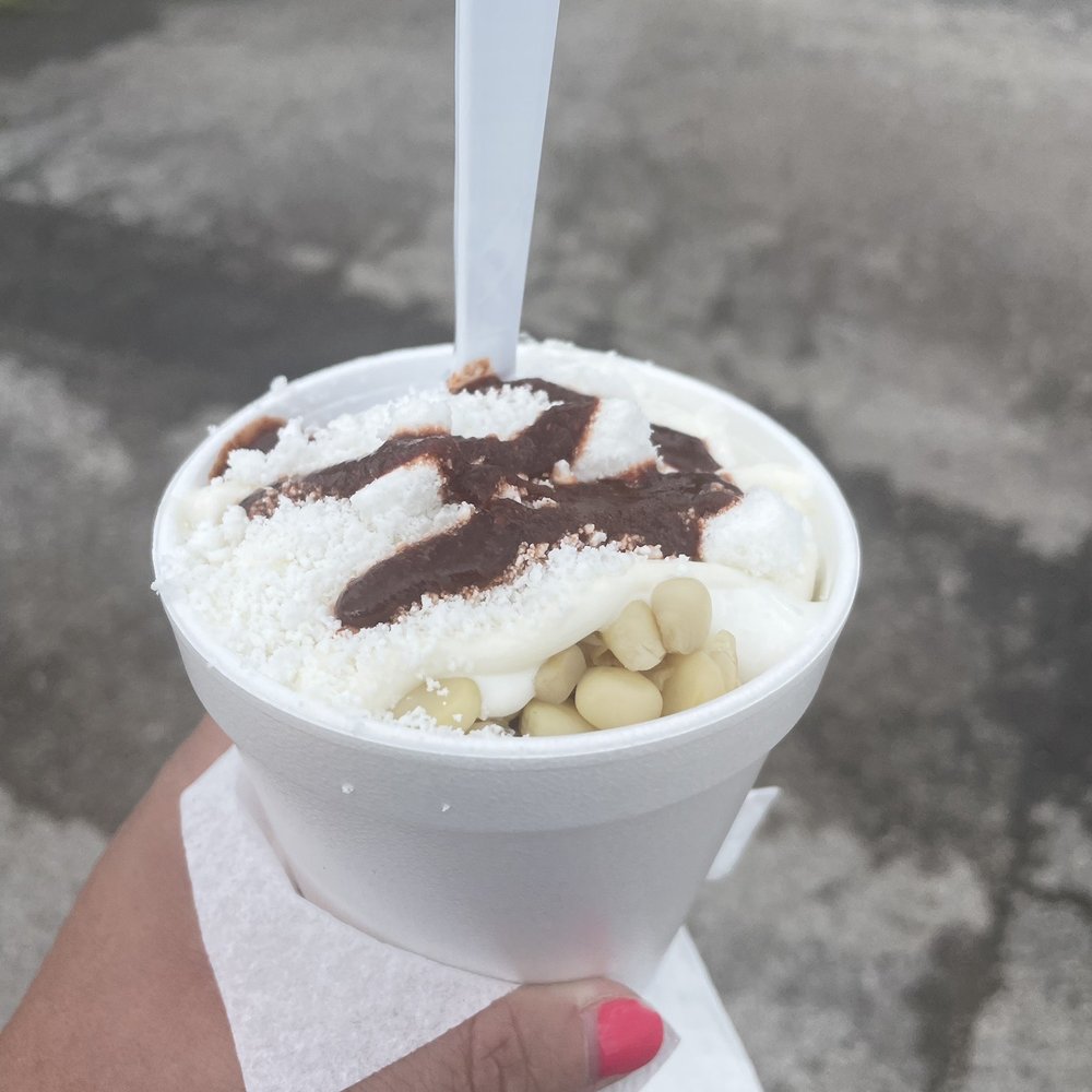 El Mango Loco - White corn in a cup - Ice Cream & Frozen Yogurt Near Me - Universal City, Texas El Mango Loco - White corn in a cup - Ice Cream & Frozen Yogurt Near Me - Universal City, Texas