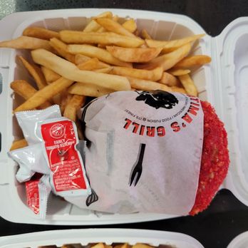 Fatima's Grill - Hot cheeto burger combo - Mediterranean Near Me - Downey, California