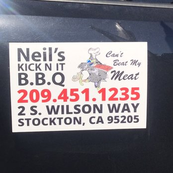 Neil's Kick N It Bbq - Sign - Barbeque Near Me - Stockton, California