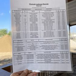Wholesale Landscape Material - Price list