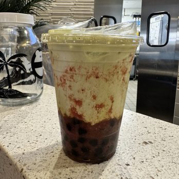 Mini Monster Cafe - Strawberry Matcha w/boba - Coffee & Tea Near Me - Honolulu, Hawaii Mini Monster Cafe - Strawberry Matcha w/boba - Coffee & Tea Near Me - Honolulu, Hawaii