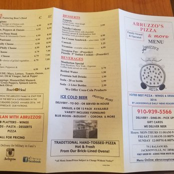 Abruzzo's Pizza - Pizza Near Me - Jacksonville, North Carolina