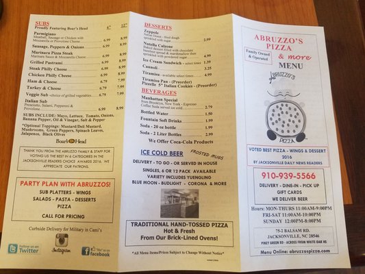 Menu photo 5 Abruzzo's Pizza Jacksonville, NC Menu photo 5 Abruzzo's Pizza Jacksonville, NC