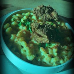 I got the macaroni and cheese with fried chicken I got the macaroni and cheese with fried chicken
