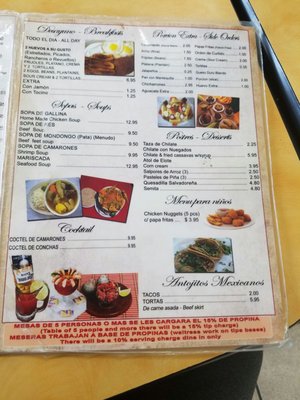 Menu photo 2 Pupusas and More Houston, TX