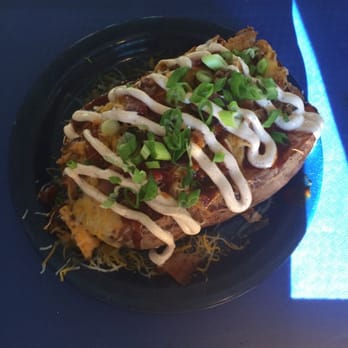 Wildwood Barbeque - The loaded sweet potato with pulled chicken. So good! - Barbeque Near Me - Hadley, Massachusetts