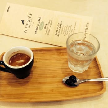 Kaldi's Coffee - Farrell - expresso shot with chocolate covered coffee beans - Coffee & Tea Near Me - Saint Louis, Missouri Kaldi's Coffee - Farrell - expresso shot with chocolate covered coffee beans - Coffee & Tea Near Me - Saint Louis, Missouri