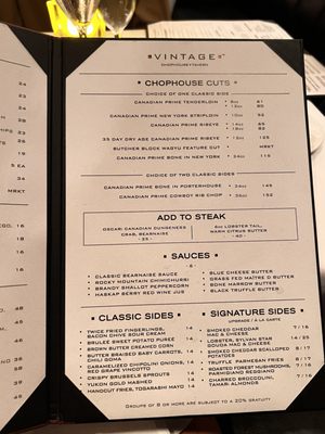 Menu photo 6 Vintage Chophouse and Tavern Calgary, AB Menu photo 6 Vintage Chophouse and Tavern Calgary, AB
