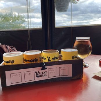 Lucky Hare Brewing - Flight - Brewpubs Near Me - Hector, New York