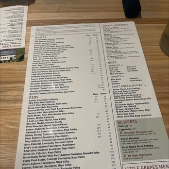 SoNapa Grille - Drink menu - Bars Near Me - Jacksonville Beach, Florida