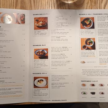 Afuri Ramen + Dumpling - Food menu - Ramen Near Me - Toronto, Ontario