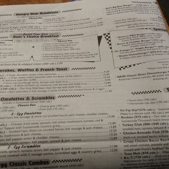 Black Bear Diner Burleson - Menu. It's cute like a Newspaper. - Diners Near Me - Burleson, Texas