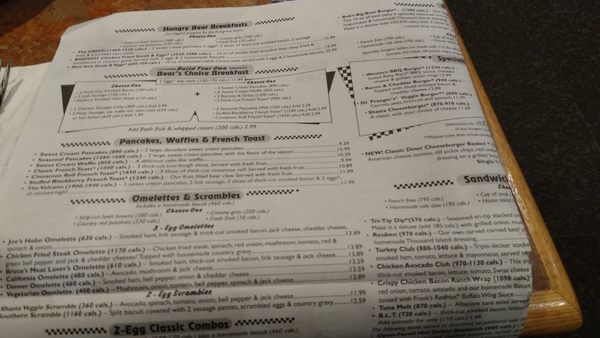 Menu photo 5 Black Bear Diner Burleson Burleson, TX