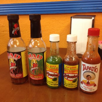 Baja Mar Fish Taco - Bottled sauces at each table. - Mexican Near Me - Monrovia, California Baja Mar Fish Taco - Bottled sauces at each table. - Mexican Near Me - Monrovia, California