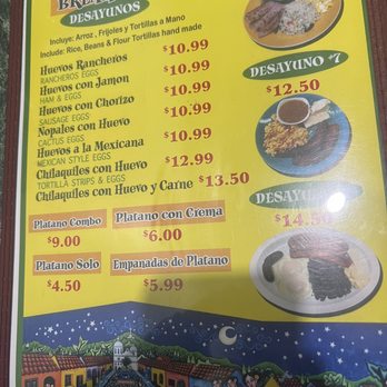Llego El Sabor - Menu as of Sept 2023 - Mexican Near Me - Pasadena, California