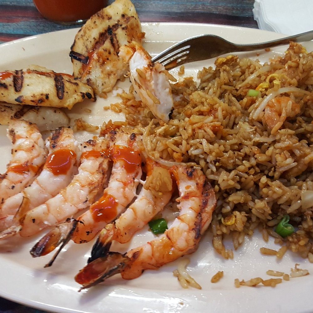 Mambo Seafood - Grilled shrimp and basa platter - Seafood Near Me - Houston, Texas Mambo Seafood - Grilled shrimp and basa platter - Seafood Near Me - Houston, Texas
