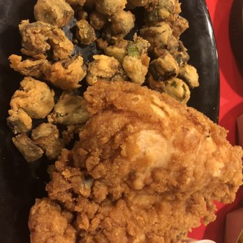 Irondale Cafe - Close up of fried chicken and okra - Cafes Near Me - Irondale, Alabama Irondale Cafe - Close up of fried chicken and okra - Cafes Near Me - Irondale, Alabama
