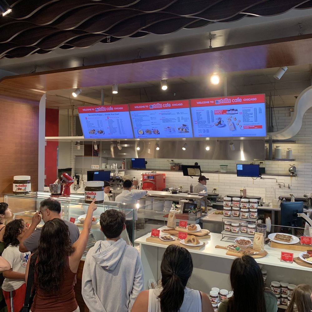 Nutella Cafe - Inside/Menu - Desserts Near Me - Chicago, Illinois Nutella Cafe - Inside/Menu - Desserts Near Me - Chicago, Illinois