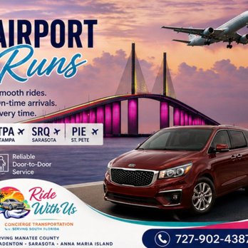 Ride With Us - Airport travel made easy. Reliable, door-to-door rides to TPA, SRQ & PIE--so you can relax and enjoy the ride. - Medical Transportation Near Me - Palmetto, Florida Ride With Us - Airport travel made easy. Reliable, door-to-door rides to TPA, SRQ & PIE--so you can relax and enjoy the ride. - Medical Transportation Near Me - Palmetto, Florida