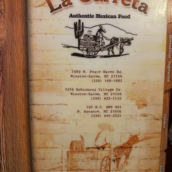 La Carreta Mexican Restaurant - Menu - Mexican Near Me - Winston Salem, North Carolina La Carreta Mexican Restaurant - Menu - Mexican Near Me - Winston Salem, North Carolina