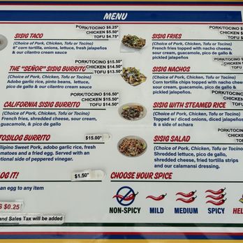 Señor Sisig - Menu - Filipino Near Me Señor Sisig - Menu - Filipino Near Me