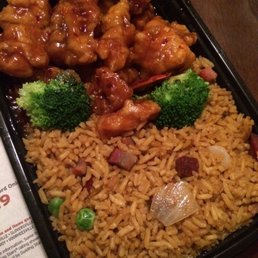 General tso's chicken with pork fried rice General tso's chicken with pork fried rice
