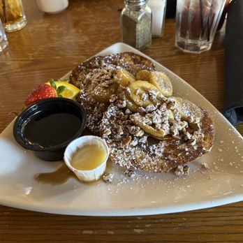 Red Door - Croissant French Toast with Carmelized Bananas and Toasted Pecans - New American Near Me - Little Rock, Arkansas Red Door - Croissant French Toast with Carmelized Bananas and Toasted Pecans - New American Near Me - Little Rock, Arkansas