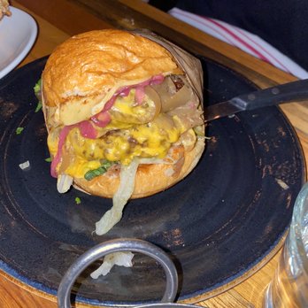 Von's 1000Spirits - Double Smashed American Burger - New American Near Me - Seattle, Washington