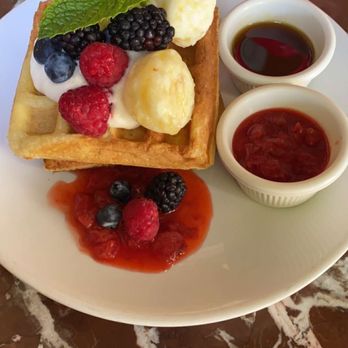 Julienne - Waffle with ginger butter and whipped cream - New American Near Me - San Marino, California Julienne - Waffle with ginger butter and whipped cream - New American Near Me - San Marino, California