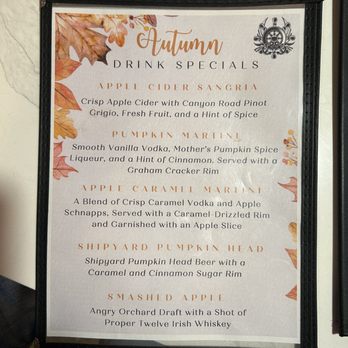 Captains Resto-Bar - Autumn Drink Specials - Seafood Near Me - Warwick, Rhode Island