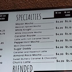 Part of the menu! I'd probably try a blended option next time
