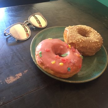 Dun-Well Doughnuts - Strawberry fruity pebbles and maple donuts - Donuts Near Me - Brooklyn, New York