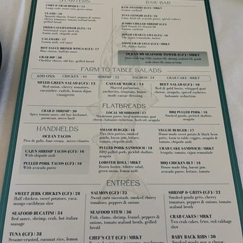 Ocean 99 - Menu - Seafood Near Me - Bethany Beach, Delaware