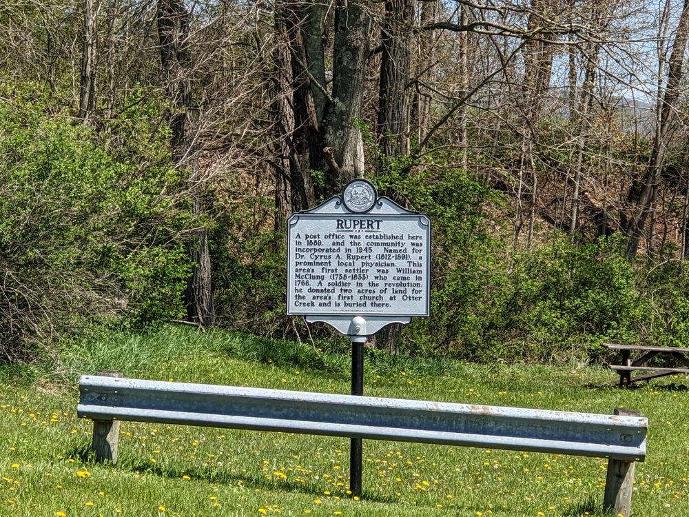 RUPERT HISTORICAL MARKER 60 Rt 60, Rupert, West Virginia Landmarks