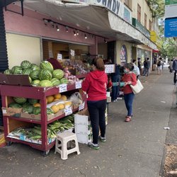 Outside the shop