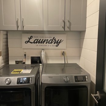 Nova Handyman Services - Shiplap and cabinets above laundry! - Handyman Near Me