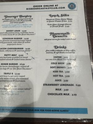 Menu photo 7 Bisbee Breakfast Club Tucson, AZ