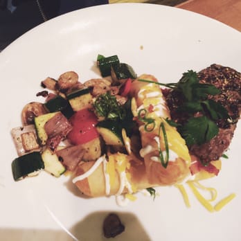 JOEY Bellevue - Steak with mash potato (wrapped). Nice take on the dish. - New American Near Me - Bellevue, Washington
